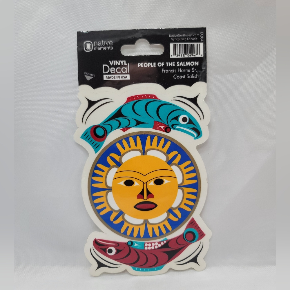 Vinyl Decal Native Elements People Of The Salmon Sun Fish Coast Salish Francis